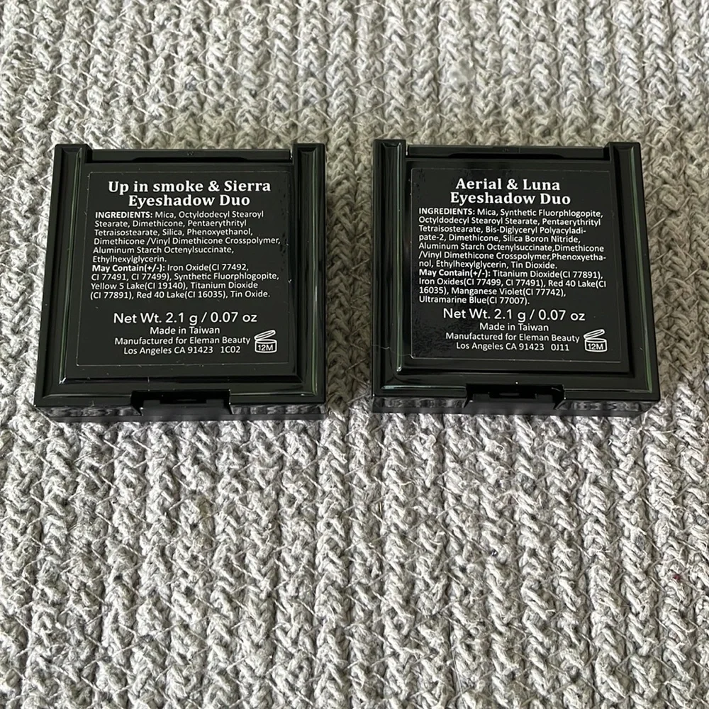 ELEMAN Beauty Eyeshadow Duo Palettes Up in Smoke & Sierra, Aerial & Luna